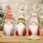 Lot de 3 figurines de lutin de nol en forme de lutin de pre nol gnome de nol petit nain de nol scandinave ...