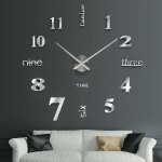3d horloge murale, diy horloge murale digitale, mouvement silencieux, horloge murale design moderne, ...
