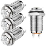 Ersandy - 4pcs 12mm 3a 12v / 24v / 125v / 250v ac autobloquant interrupteur bouton poussoir �tanche en ...