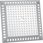 Ersandy - attrape cheveux douche 12, 2 x 12, 2 cm filtre evier cuisine de carr en acier inoxydable argent ...