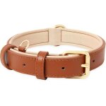 Ersandy - collier de chien, en cuir, collier de chien ajustable coussin moelleux cuir rembourr� pour ...