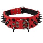 Ersandy - collier de chien pointu pointu clout� luxueux colliers en cuir rembourr� pour chiens de taille ...