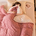 Ersandy - couverture 100x150cm plaid polaire sherpa en laine pelucheuse et douce  poils chauffant pour ...