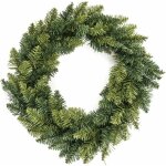 Dcoration de nol couronne artificielle vert 2 tons d 40 cm