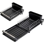 Ersandy - egouttoir a vaisselle cuisine extensible, �gouttoir bec verseur pour l'�vier, porte - couverts, ...