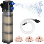 Ersandy - filtre intrieur aquarium rglable 3 en 1 pompe aquarium pour 100 - 300l aquarium d'eau douce ...