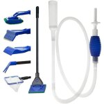 Ersandy - kit de nettoyage pour aquarium - grattoir � algues 5 en 1 et nettoyeur de gravier pour aquarium ...