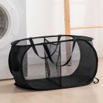 Ersandy - panier  linge pliable, panier  linge 2 compartiments noir pop - up panier linge pliable panier ...
