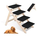 Swanew escalier pour chien 2 en 1 rampe pour chien pliable en bois aide à l'accès au lit canapé voiture ... Swanew escalier pour chien 2 en 1 rampe pour chien pliable en bois aide à l'accès au lit canapé voiture ...