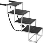 Mophorn escalier pour chien pour voiture, large rampe pliable en 4 tapes avec surface antidrapante. ...