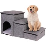 Escalier pliable 3 en 1 pour chien et lit haut pour chats et chiens de petite et moyenne taille, �chelles ...