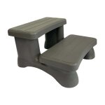 Escalier pvc 2 marches pour spas alpina et mlspa longueur 61 cm