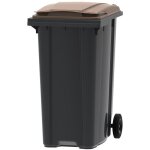 Ese france conteneur poubelle  dchets 2 roues - 360l - robuste et conomique - 100% recycl - gris ...