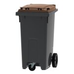 Ese - france conteneur poubelle � d�chets 3 roues - 240l - robuste et professionnel - 100% recycl� - ...