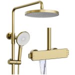 Esip - colonne de douche thermostatique dore set kit de douche 3 fonctions ensemble systme de douche ...