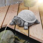 Gargouille avec pompe solaire crche silencieuse figure de jardin 101667 - esotec