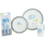 Espace lot de 4 pcs (verre, bol, couverts et assiette)