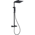 Essebagno - colonne de douche carre thermostatique square ii corps froid noir