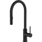 Essebagno - mitigeur �vier � douchette extractible foga noir mat