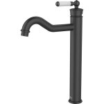 Essebagno - mitigeur lavabo rtro haut leeds noir mat