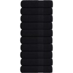 Essuie - mains 10 pcs noir 50x100 cm 360 g / m� 100% coton