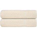 Essuie - mains 2 pcs crme 50x100 cm 360 g / m 100% coton vidaxl