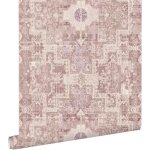 Estahome - papier peint tapis patchwork kilim oriental violet clair Estahome - papier peint tapis patchwork kilim oriental violet clair