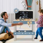 Etabli de jeu pour enfants table  outils en bois avec 61 pices jouets de construction atelier de jouets ...