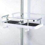 Etage de douche mural r�glable, panier salle de bain cuisine rangement fixer sur tuyau, serviteur douche ...