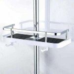 Etage de douche mural rglable, panier salle de bain cuisine rangement fixer sur tuyau, serviteur douche ...