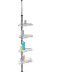 Etag�re d'angle de douche t�lescopique en acier inoxydable
