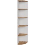 tagre d'angle ecki, chne blanc / force de l'or, 40x180. 6cm, vicco