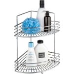 �tag�re d'angle milano chrom� 2 �tages 31, 5 x 37 x 22, 5 cm �tag�re salle de bain en m�tal design rangement ...
