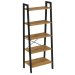 �tag�re en aulne pour le salon, biblioth�que rustique �troite begryf 56x34x172