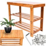 �tag�re en bambou, range - chaussures sur pied, meuble � 3 �tag�res, salle de bain, hall d'entr�e