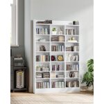 �tag�re biblioth�que, rangements pour cd et dvd 8 niveaux, meuble de rangement multim�dia, armoire de ...