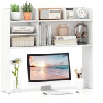 Étagère de bureau 94 x 24 x 85 cm, organisateur de bureau à 3 niveaux avec 6 Étagères pour bureau d'ordinateur ... Étagère de bureau 94 x 24 x 85 cm, organisateur de bureau à 3 niveaux avec 6 Étagères pour bureau d'ordinateur ...