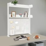 �tag�re de bureau � pince pour station de travail ajustable � 3 niveaux panneau perfor�, accessoires ...