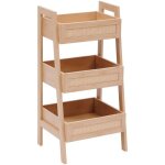 Etag�re cane 3 niveaux h80cm bois clair - 5five