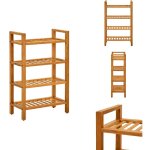 tagre  chaussures  4 niveaux 50x27x80 cm chne massif - tagre  chaussures - rangement chaussures ...