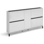 tagre  chaussures madi, meuble  un niveau, 10 paires made in italy, 25x169x94h cm blanc laqu