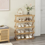 [en. casa] - tagre  chaussures pliable fitzbek bambou 89 x 67 x 26 cm naturel
