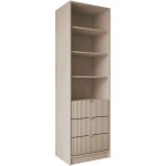 Mobilier1 ? �tag�re biblioth�que ouverte 180x60x40cm ? mdf stratifi� beige ? 0 tiroir ? design moderne ...