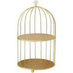 �tag�re cosm�tique en forme de cage � oiseaux, id�ale pour les cosm�tiques de bureau, les cupcakes, les ...