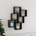 Maison chic - etagre cube murales, etagre flottantes, armoires murales noir 78x15x93 cm agglomr sdd29579 ...