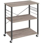 tagre de cuisine desserte chariot de service  3 niveaux oour four  micro - ondes mini four grille ...