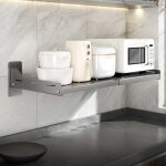�tag�re de cuisine extensible pour micro - ondes, support mural pour four, installation sans per�age, ...
