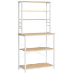 �tag�re de cuisine avec �tag�res de rangement 6 crochets cadre en m�tal pour ustensiles four � micro ...