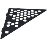 U - tile - etag�re de douche en acier inox noir 20, 4 x 20, 4 cm x 2 mm - triangulaire design hexagone ...