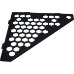 U - tile - etag�re de douche en acier inox noir 20, 4 x 20, 4 cm x 2 mm - pentagone design hexagone - ...